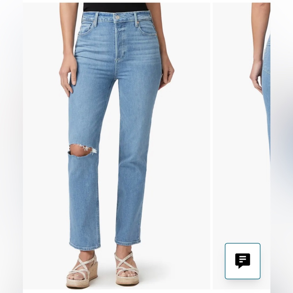 PAIGE Light Blue Straight Leg Jeans NWT